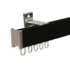 Aluminium Curtain Rails for Bedroom, Hospital Curtain Track - Ceiling/Wall Mount - Light Tightness - Curtain Rod to Create A Private Space (Color : Black-02, Size : A-2.5m(1.25m*2)) view 1