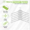 All Hung Up Plastic Hangers Slim, Non Slip Space Saving Clothes Hangers for Closet Organization, Durable Notched Plastic Coat Hangers for Shirts, Dresses & Jackets, Smokey Clear, 36 Pack view 2
