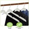 All Hung Up Plastic Hangers Slim, Non Slip Space Saving Clothes Hangers for Closet Organization, Durable Notched Plastic Coat Hangers for Shirts, Dresses & Jackets, Smokey Clear, 36 Pack view 4
