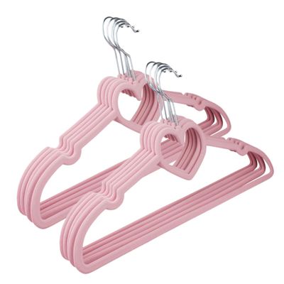 Uonlytech 10pcs Clothing Hangers for Adults Heart Shape Plastic Hangers Swivel Hooks Coathangers for Closet Storage
