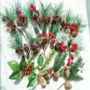 exnox Christmas Decoration Garland Materialchristmas Tree Window Home Accessories Accessories Cedar Hemp Rope Red Berry Bouquet view 2