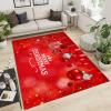 Christmas Decoration Balls Porch Kids Rugs, Light Luxury Grey Floral Print Indoor Non-Slip Area Rugs, Machine Washable Breathable Durable Floor Carpet for Front Entrance Kitchen Bathroom5x8ft view 1