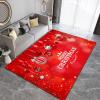 Christmas Decoration Balls Porch Kids Rugs, Light Luxury Grey Floral Print Indoor Non-Slip Area Rugs, Machine Washable Breathable Durable Floor Carpet for Front Entrance Kitchen Bathroom5x8ft view 3