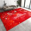 Christmas Decoration Balls Porch Kids Rugs, Light Luxury Grey Floral Print Indoor Non-Slip Area Rugs, Machine Washable Breathable Durable Floor Carpet for Front Entrance Kitchen Bathroom5x8ft view 4