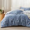 Bedsure King Comforter Set - Infinity Blue Bed Set, 3 Pieces Cute Floral Bedding, 1 Soft Reversible Botanical Flowers Comforter and 2 Pillow Shams view 1