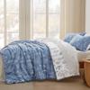 Bedsure King Comforter Set - Infinity Blue Bed Set, 3 Pieces Cute Floral Bedding, 1 Soft Reversible Botanical Flowers Comforter and 2 Pillow Shams view 4
