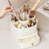 TOWINE Makeup Organizer Home Desktop Light Luxury Storage Box Living Room Bedroom Large Capacity Storage Bucket Plastic Advanced Multi-Functional Cosmetics Storage Box for Makeup Brushes Lipstick view 3