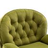 LLS Swivel Accent Chair with Ottoman, Reading Chair, Velvet Lounge Chair, Comfy Living Room Chair, Lazy Sofa for Bedroom,Apartment,Reading Room,Green view 4