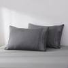 2 Piece Pillowcases,100% Wasahble Microfiber Soft Pillow Cover Set (Queen 20 * 30 inch, Dark Gray) view 1