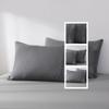 2 Piece Pillowcases,100% Wasahble Microfiber Soft Pillow Cover Set (Queen 20 * 30 inch, Dark Gray) view 2