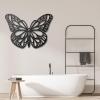 Metal Wall Art, Butterfly Metal Wall Decor, Metal Butterfly Wall Art, Metal Butterfly Wall Decor, Butterfly Wall Art, Butterfly Home Decor, Butterfly Wall Decor, Housewarming Christmas Gift (Silver, 53"x39"|137x100cm) view 2