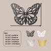 Metal Wall Art, Butterfly Metal Wall Decor, Metal Butterfly Wall Art, Metal Butterfly Wall Decor, Butterfly Wall Art, Butterfly Home Decor, Butterfly Wall Decor, Housewarming Christmas Gift (Silver, 53"x39"|137x100cm) view 3