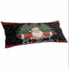 BOBOWUNY Christmas Santa Pillow Covers King Size, Soft Bed Throw Pillowcases Breathable Cooling Long Lumbar Body Pillow Sham Cover for Bed Sofa 20x40 Red Black Plaid Winter Snowflake Xmas Tree view 1