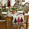 Artoid Mode Red Pine Trees Merry Christmas Table Runner, Winter Xmas Holiday Kitchen Dining Table Decoration for Home Party Decor 13x108 Inch view 2