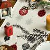 Artoid Mode Red Pine Trees Merry Christmas Table Runner, Winter Xmas Holiday Kitchen Dining Table Decoration for Home Party Decor 13x108 Inch view 3