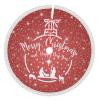 Christmas Tree Skirt with Tassel Christmas Christian Nativity Scene Xmas Halloween New Year Party Decor Tree Skirt 36" view 1