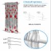 Christmas Blackout Door Curtains for French, Glass,Front, Back, Patio Door, Thermal Insulated Rod Pocket Window Curtain Drapes With Tiebacks, Red Balls Winter Fantasy Snowflake Grey 54"x40" view 3