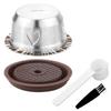 Reusable Pods for Nespresso Vertuo Machine, Stainless Steel 230ml Refillable Coffee Capsule Set with 1 Silicone Lid, 1 Spoon, 1 Brush Coffee Accessories for Nespresso view 1