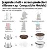 Reusable Pods for Nespresso Vertuo Machine, Stainless Steel 230ml Refillable Coffee Capsule Set with 1 Silicone Lid, 1 Spoon, 1 Brush Coffee Accessories for Nespresso view 2