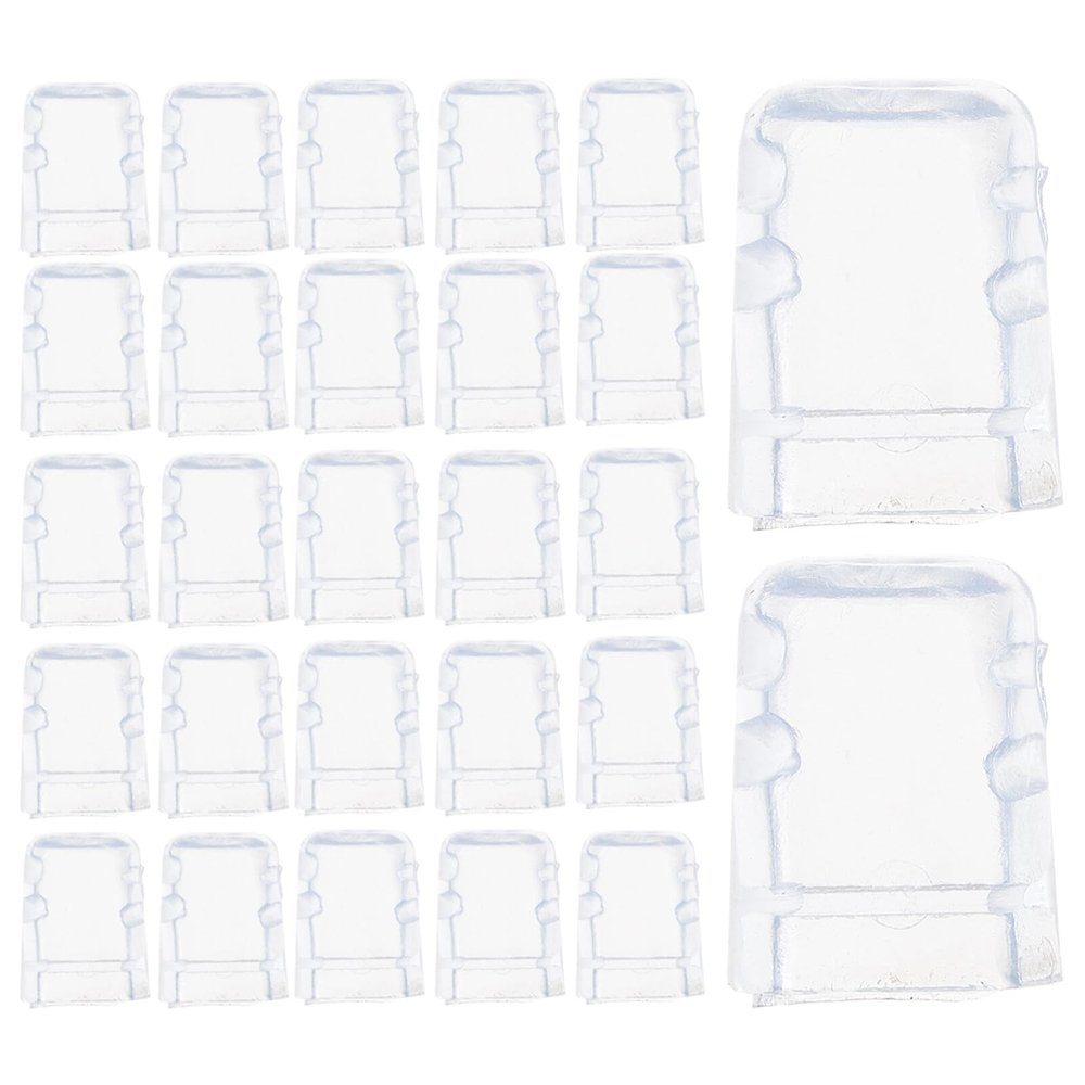 Kichvoe 50pcs Transparent - Chair Leg Caps Floor Protectors for Tubes End Non- Design for Furniture Stability for Shelving and Legs