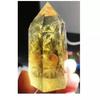 PEKMAR 60mm-70mm Natural Folk Crafts Crystal Stones Citrine Point Tower 1PC Suitable for Home Room Decoration ERTEYIN view 1