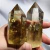 PEKMAR 60mm-70mm Natural Folk Crafts Crystal Stones Citrine Point Tower 1PC Suitable for Home Room Decoration ERTEYIN view 2