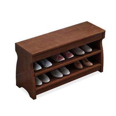 Shoe Bench Entryway With Storage Wooden shoe changing stool simple modern home door can be flipped storage shoe stool sitting type wearing shoe stool Shoe Rack Bench ( Color : A , Size : M 80cm )