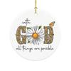 Christian Christmas Ornaments - Family Religious Gifts - Faith Ceramic Ornament for Home Decor and Friends view 1