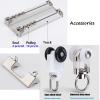 Double Rods Curtain Track Ceiling Mount Curtain Rail, Aluminum Ceiling Curtain Track, Ceiling Mounted Curtain Double Rails, Room Dividers Double Curtain Tracks Straight Curtain Track 3M/118IN ( Color view 3