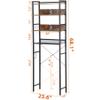 ZenStyle Over The Toilet Storage, 4-Tier Bathroom Space Saver Storage Organizer, Multifunctional Toilet Stand Rack, Easy to Assembly view 2