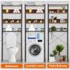 ZenStyle Over The Toilet Storage, 4-Tier Bathroom Space Saver Storage Organizer, Multifunctional Toilet Stand Rack, Easy to Assembly view 4