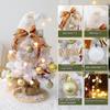 HEPYLAIFU Table top Christmas Trees with Lights 23Inch Artificial Christmas Tree Set with 17Pcs Hanging Ornaments LED Light for Desktop Decorations Holiday view 2