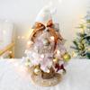 HEPYLAIFU Table top Christmas Trees with Lights 23Inch Artificial Christmas Tree Set with 17Pcs Hanging Ornaments LED Light for Desktop Decorations Holiday view 4
