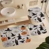 ZGDPBYF 3 Piece Bathroom Rugs Set, Halloween Non-Slip Soft Bath Mat Set, Black Bat Spider Web Bathroom Mat, Living Room Bedroom Mat, Machine Washable, Dries Quickly, view 4