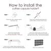MUNEFE Coffee Pod Holder, Coffee Capsule Holder, Adhesive Coffee Bean Oranizer for Coffee Pods of All Shapes and Sizes(black) view 4