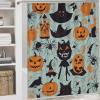 ZGDPBYF 3 Piece Halloween Bathroom Rug Set Black Bat Spider Web Include Bath Mat Contour Rug with Lid Cover view 2