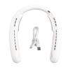 Restokki Portable Neck Fan with Semiconductor Dual Cooling, 3 Adjustable Speeds, Mini USB Rechargeable Neck Cooling Fan(White) view 1