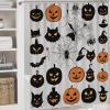ZGDPBYF 3 Piece Bathroom Rugs Set, Halloween Non-Slip Soft Bath Mat Set, Black Bat Spider Web Bathroom Mat, Living Room Bedroom Mat, Machine Washable, Dries Quickly, view 3