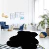 Cute Bedroom Rug - Soft and Fuzzy Bear-Shaped Children Floor Mat for Teen Girls Rooms and Living Spaces(Black) view 4