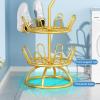 DTREEL Free Standing Metal Shoe Stand, Free Standing Metal Revolving Shoe Stand, 360 Vertical Round Shoe Rack for Entryway Hallway Shoe Organizer, Hallway Shoe (Color : White) view 2