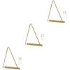 Angoily 3pcs Wall-mounted Triangular Vinyl Media Holder Sturdy Wire Storage Rack for Records Books and Magazines for Home Office and Classroom Use Finish view 1