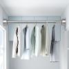Adjustable Closet Rod, Telescopic Wardrobe Bar For Laundry Room Bathroom Living Room, Extendable Clothes Hanging Rack Shower Curtain Rod, No Drill ( Color : Metallic , Size : 70-120CM/27.5-47.2IN ) view 1