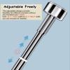 Adjustable Closet Rod, Telescopic Wardrobe Bar For Laundry Room Bathroom Living Room, Extendable Clothes Hanging Rack Shower Curtain Rod, No Drill ( Color : Metallic , Size : 70-120CM/27.5-47.2IN ) view 4