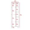 Mesnt Bathroom Cabinets Storage, 5-Shelf Linen Cabinet USB Oak view 2