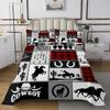 Rustic Farmhouse Horse Kids Bedspread Twin Size,Western Cowboy Cactus Coverlet Set,Boys Girls Adults Room Decor,Geometric Plaids Arrows Boho Quilted Coverlet,Red Xmas Bedding Quilt,1 Pillowcase view 2