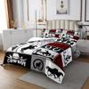 Rustic Farmhouse Horse Kids Bedspread Twin Size,Western Cowboy Cactus Coverlet Set,Boys Girls Adults Room Decor,Geometric Plaids Arrows Boho Quilted Coverlet,Red Xmas Bedding Quilt,1 Pillowcase view 3