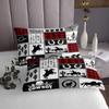 Rustic Farmhouse Horse Kids Bedspread Twin Size,Western Cowboy Cactus Coverlet Set,Boys Girls Adults Room Decor,Geometric Plaids Arrows Boho Quilted Coverlet,Red Xmas Bedding Quilt,1 Pillowcase view 4