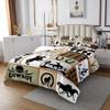 Manfei Western Cowboy Kids Bedspread Twin Size,Horseshoes Cactus Arrows Plaids Patchwork Coverlet Set,Boys Girls Adults Room Decor,Rustic Farmhouse Quilted Coverlet,Country Bedding Quilt,1 Pillowcase view 3