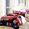 Boasorte Retro British Flag Design Duvet Cover Set | UK Flag Big Ben Union Jack Prints Bedding Set | with Soft Duvet Cover+2 Pillow Shams(3pcs) or Sheet (4pcs) (D,Full-3PCS) view 2
