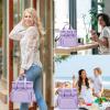 AIJIEKE Lunch Box Insulated Lunch Bag, Large Leakproof Double Deck Lunch Tote for Work, Double Layer, Adult Reusable, For Picnic, Beach, Meal Prep Dual Compartment Lunch Bags, Purple view 4